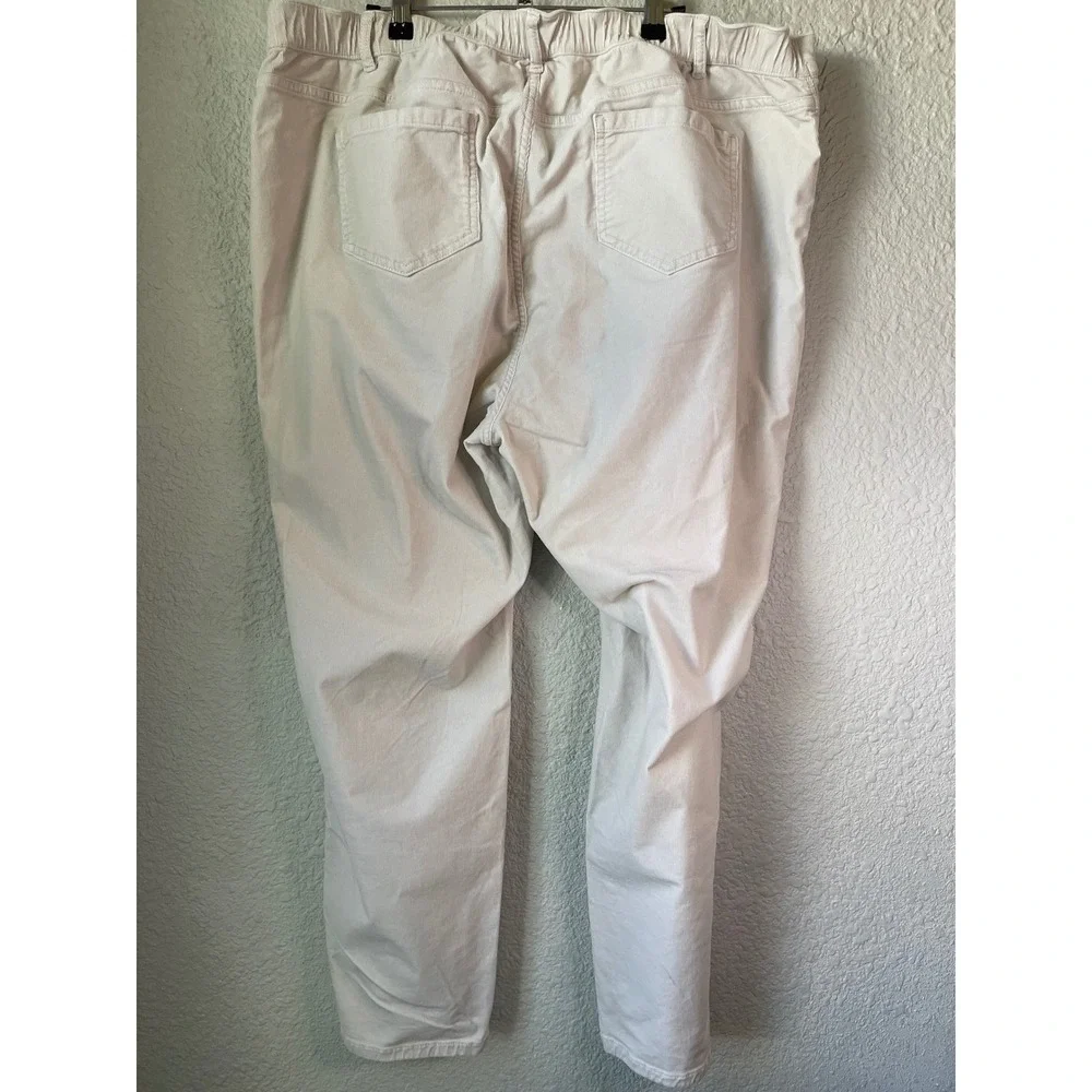 J Jill Corduroy‎ Pants Women Size 22 Beige Cotton Blend Straight Leg